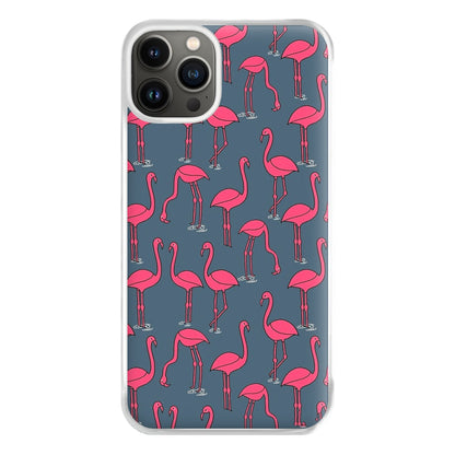 Basic Pink Flamingo Pattern Phone Case for iPhone 13