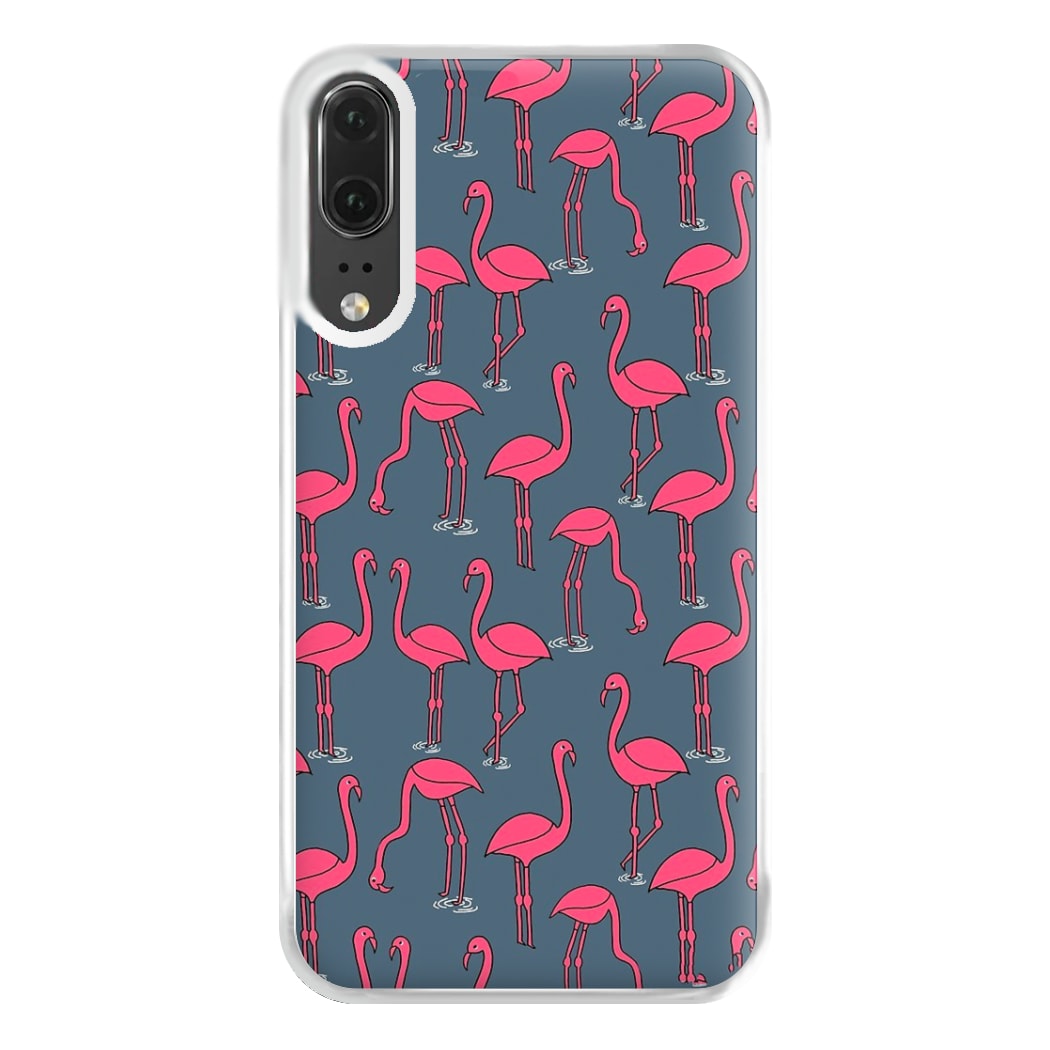 Basic Pink Flamingo Pattern Phone Case for Huawei P20