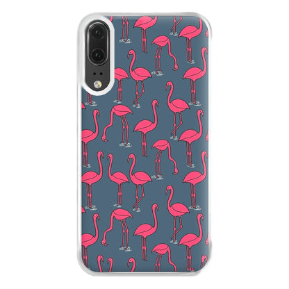 Basic Pink Flamingo Pattern Phone Case for Huawei P20