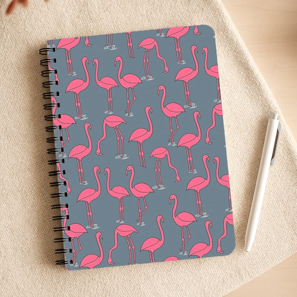 Basic Pink Flamingo Pattern Notepad