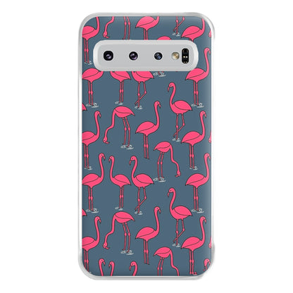 Basic Pink Flamingo Pattern Phone Case for Galaxy S10 Plus