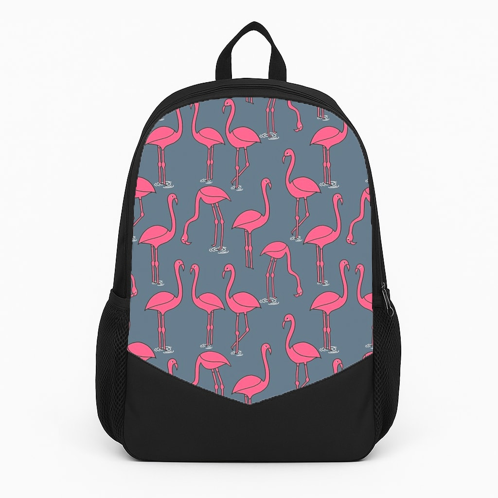 Basic Pink Flamingo Pattern Backpack