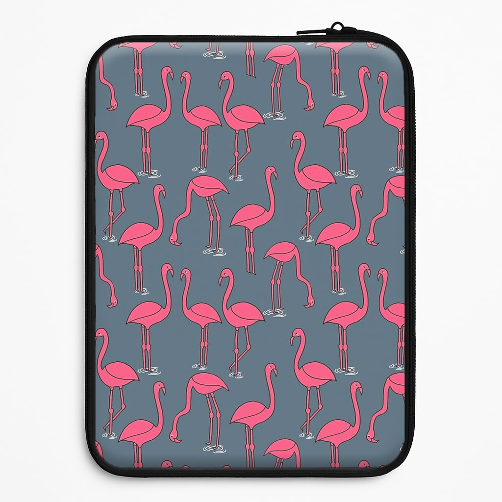 Basic Pink Flamingo Pattern Laptop Sleeve