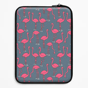 Basic Pink Flamingo Pattern Laptop Sleeve 1
