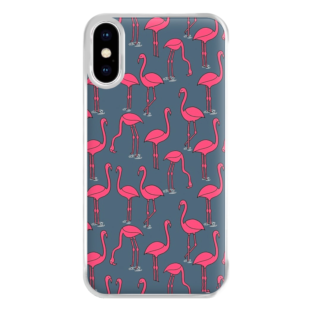 Basic Pink Flamingo Pattern Phone Case for iPhone XS Max