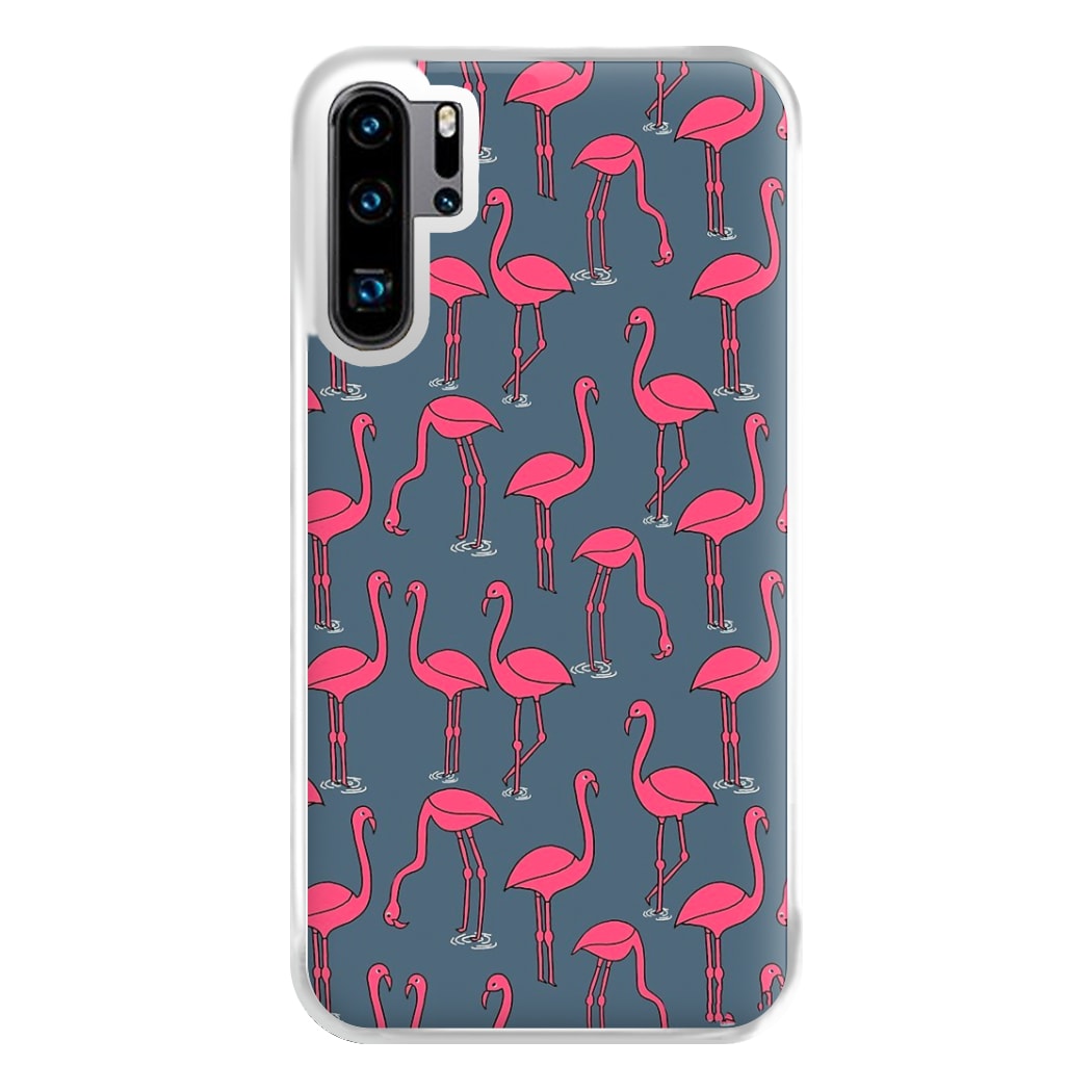 Basic Pink Flamingo Pattern Phone Case for Huawei P30 Pro