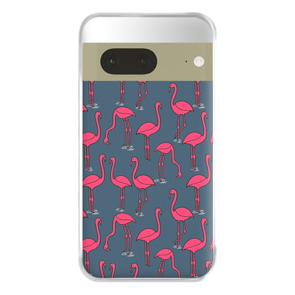 Basic Pink Flamingo Pattern Phone Case for Google Pixel 7a