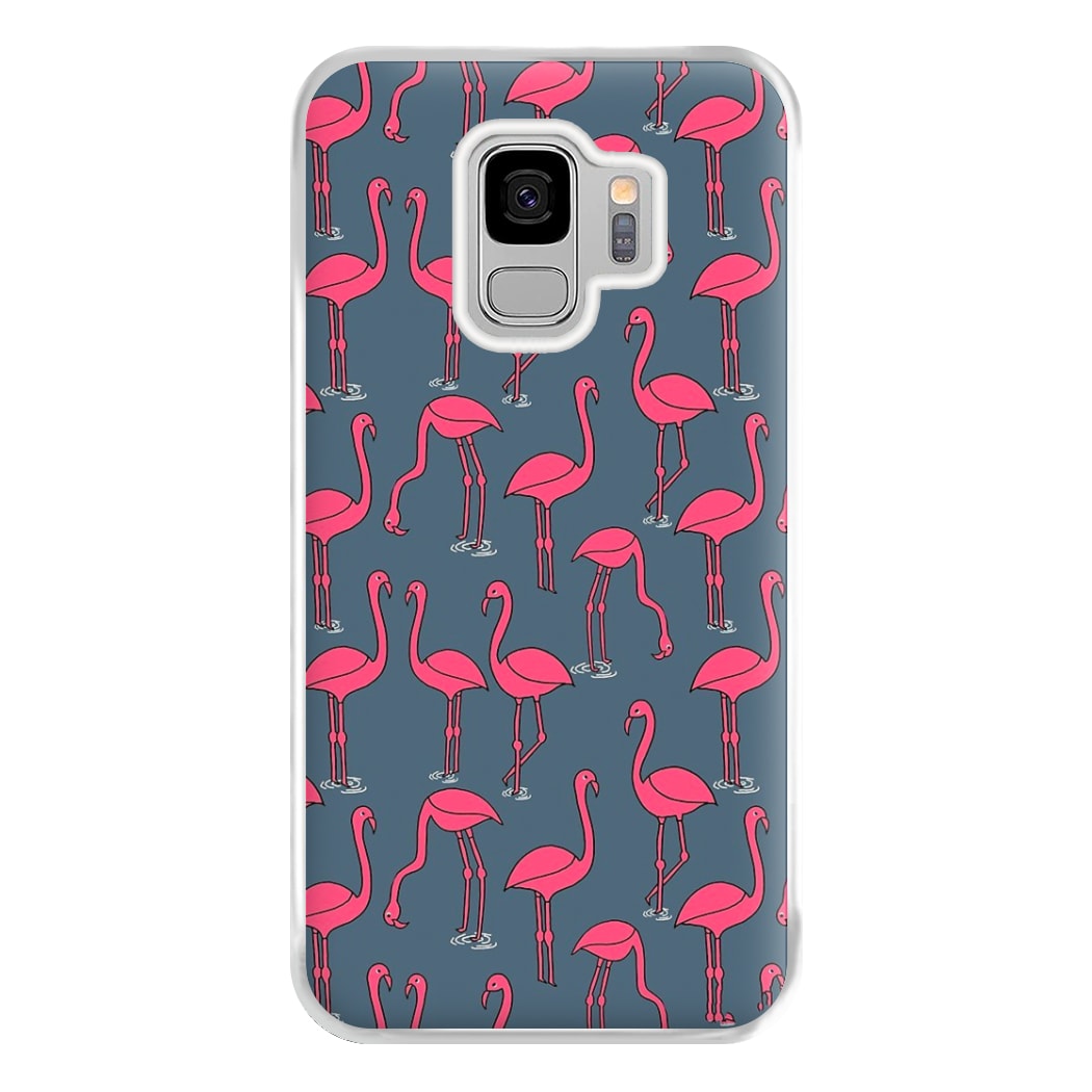 Basic Pink Flamingo Pattern Phone Case for Galaxy S9 Plus