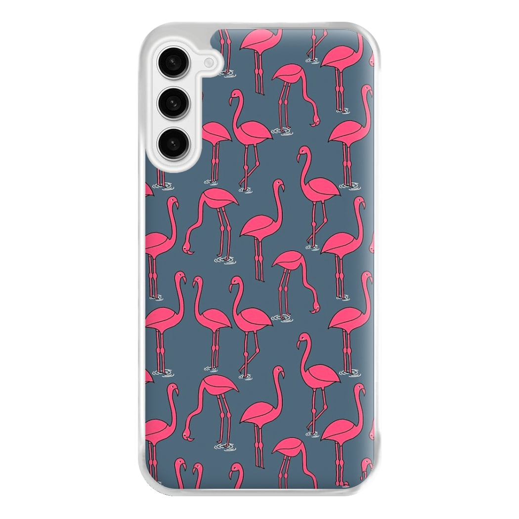 Basic Pink Flamingo Pattern Phone Case for Galaxy S23FE