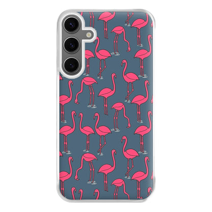 Basic Pink Flamingo Pattern Phone Case for Galaxy S24FE