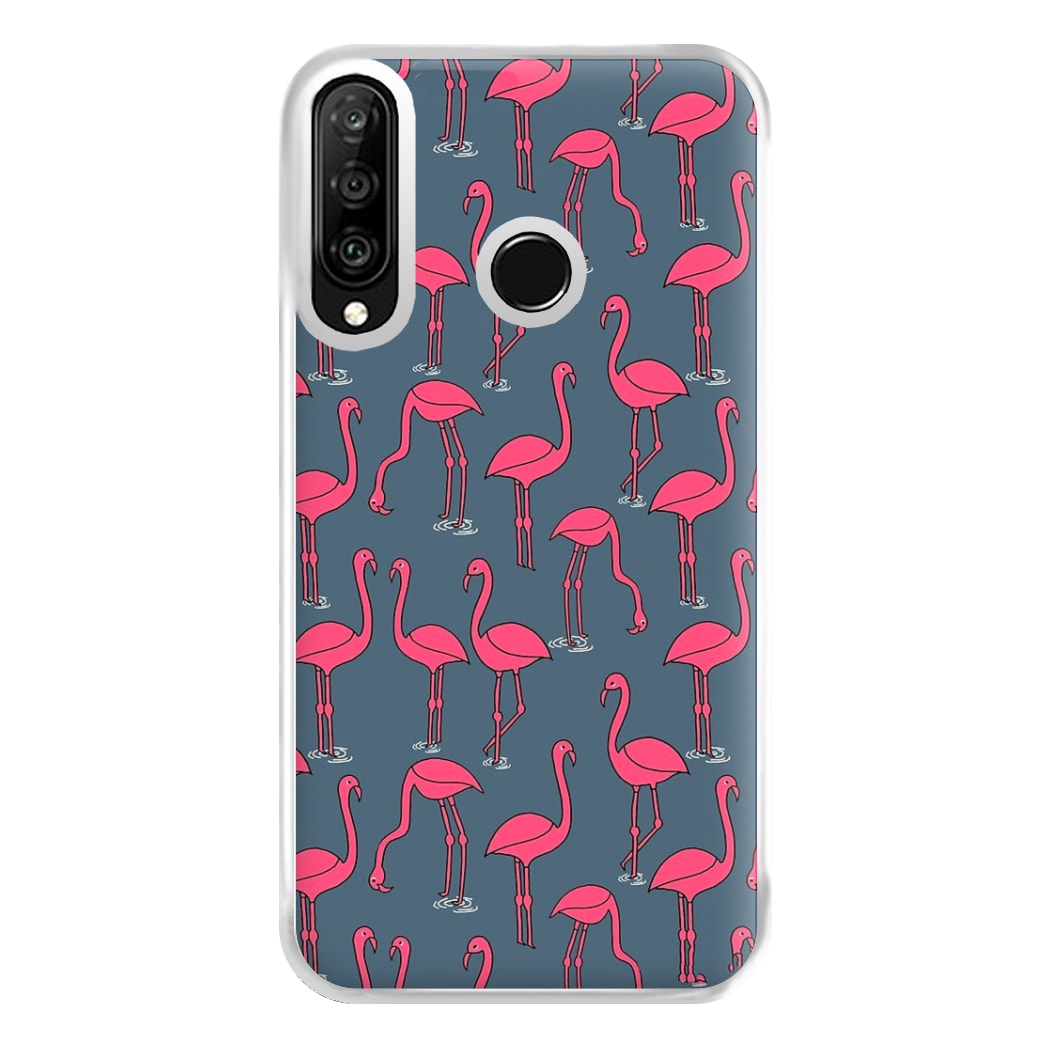 Basic Pink Flamingo Pattern Phone Case for Huawei P30 Lite