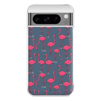 Basic Pink Flamingo Pattern Phone Case for Google Pixel 8 Pro