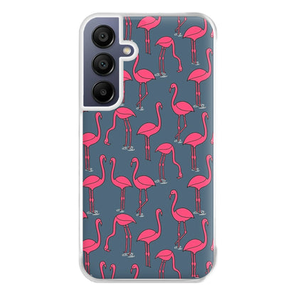 Basic Pink Flamingo Pattern Phone Case for Galaxy A16