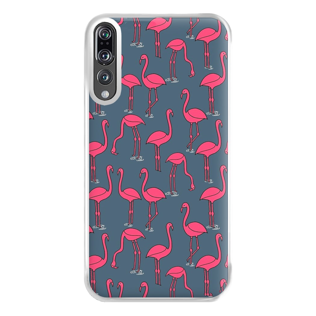 Basic Pink Flamingo Pattern Phone Case for Huawei P20 Pro