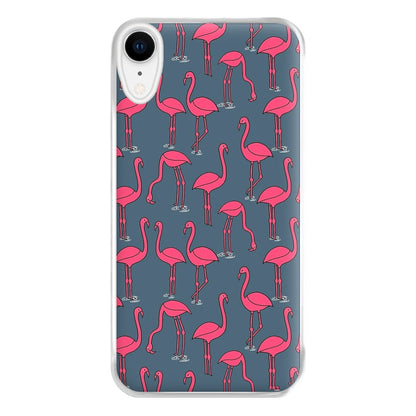 Basic Pink Flamingo Pattern Phone Case for iPhone XR