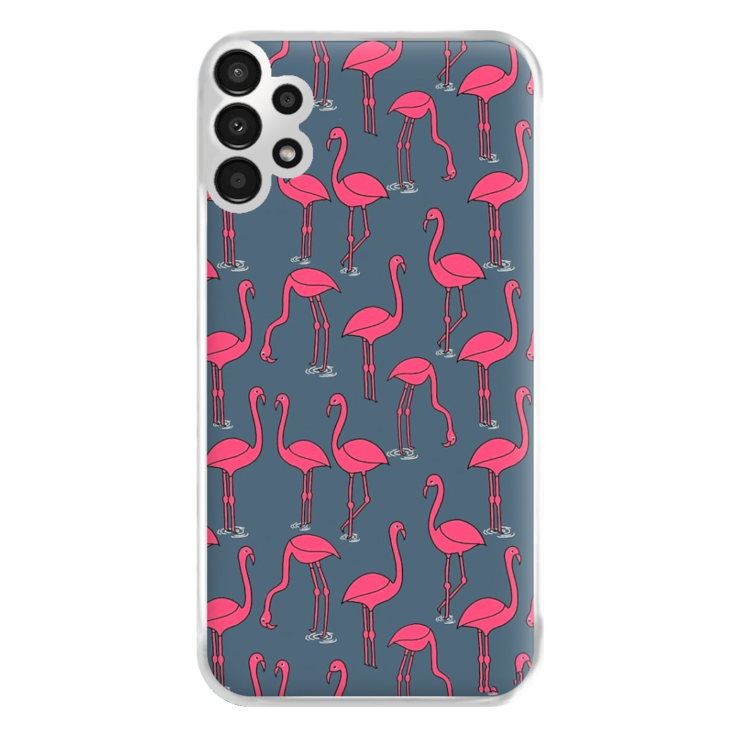 Basic Pink Flamingo Pattern Phone Case for Galaxy A13