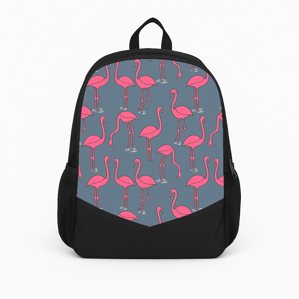 Basic Pink Flamingo Pattern Backpack