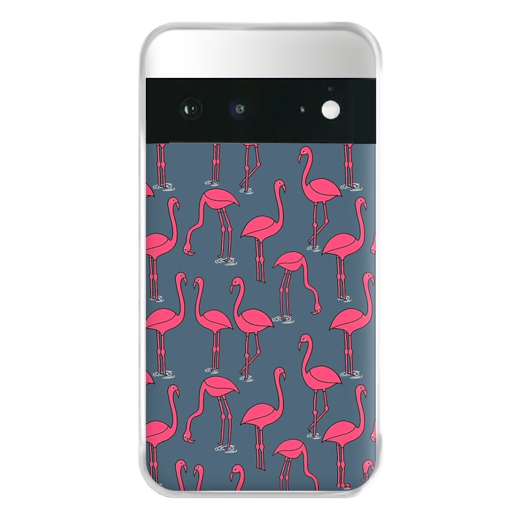 Basic Pink Flamingo Pattern Phone Case for Google Pixel 6a