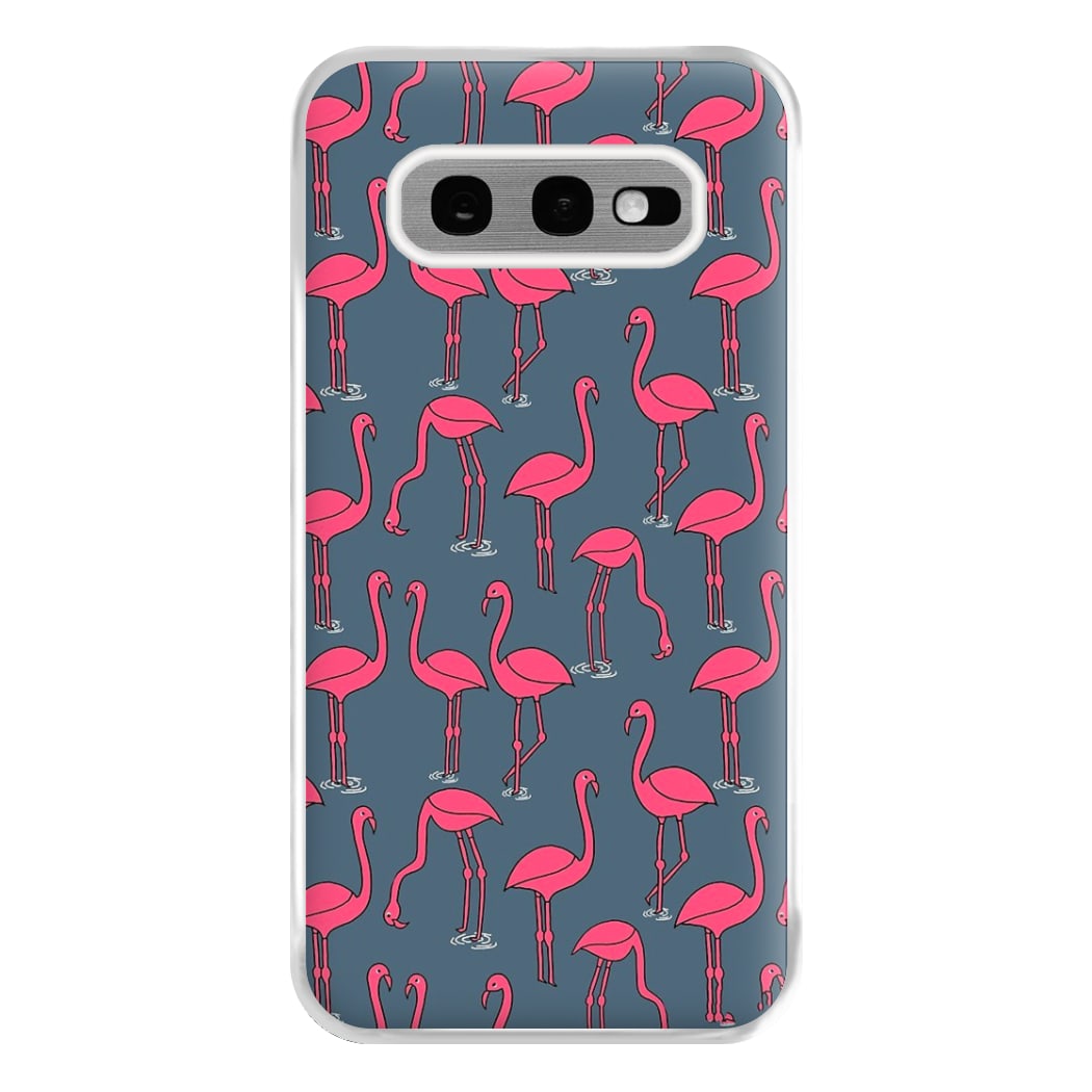 Basic Pink Flamingo Pattern Phone Case for Galaxy S10e