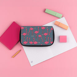 Basic Pink Flamingo Pattern Pencil Case