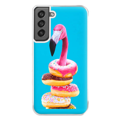 A Famished Flamingo Phone Case for Galaxy S21FE