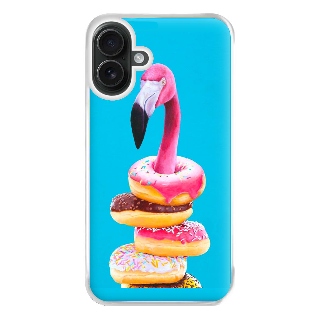 A Famished Flamingo Phone Case for iPhone 16 Plus