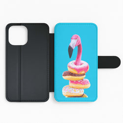 A Famished Flamingo Flip Wallet Phone Case
