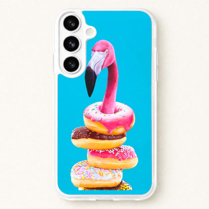 A Famished Flamingo Phone Case for Galaxy S26 Plus