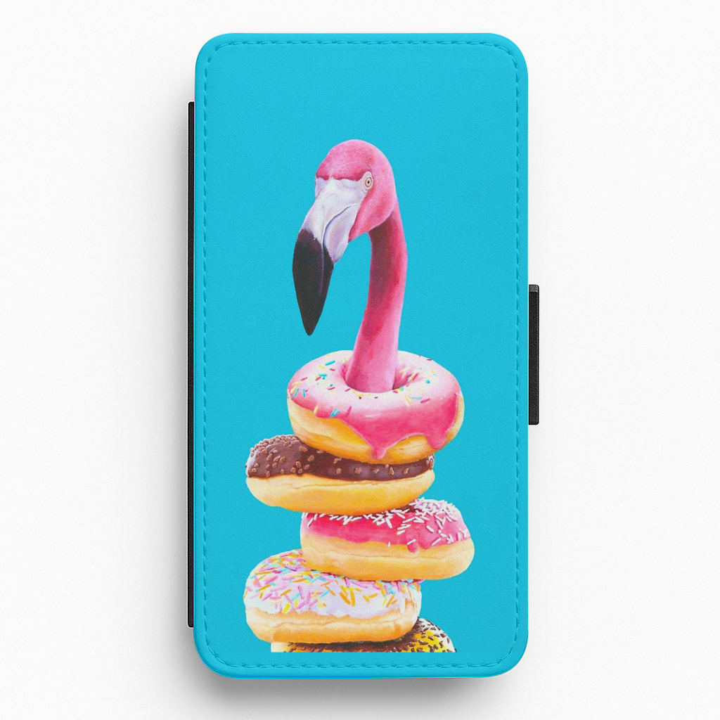 A Famished Flamingo Flip Wallet Phone Case