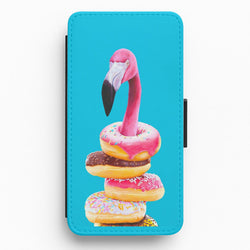 A Famished Flamingo Flip Wallet Phone Case