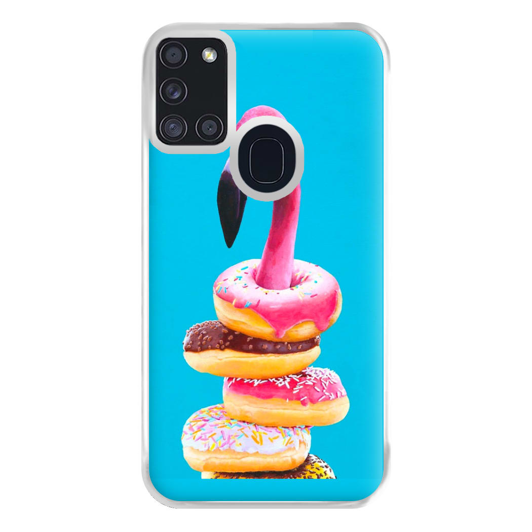 A Famished Flamingo Phone Case for Galaxy A21s