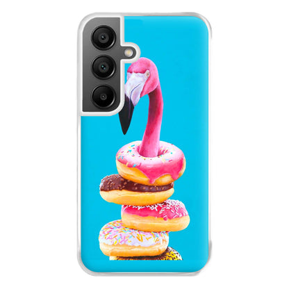 A Famished Flamingo Phone Case for Galaxy A55