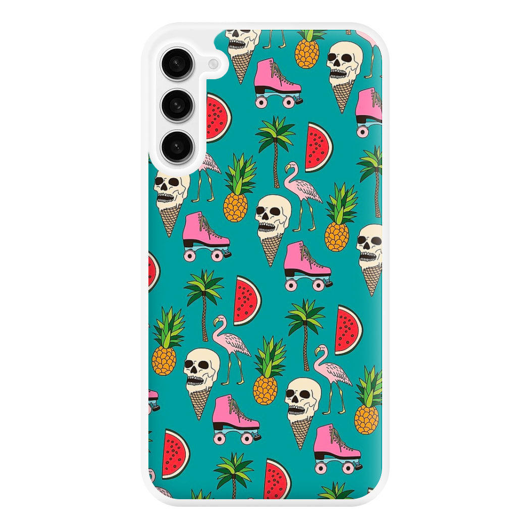 Skull Creams - Summer Pattern Phone Case for Galaxy S23FE