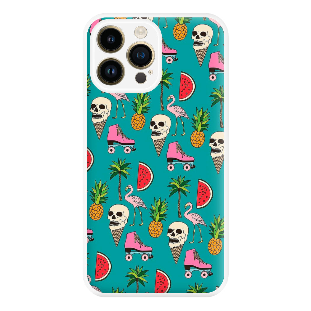 Skull Creams - Summer Pattern Phone Case for iPhone 14 Pro Max