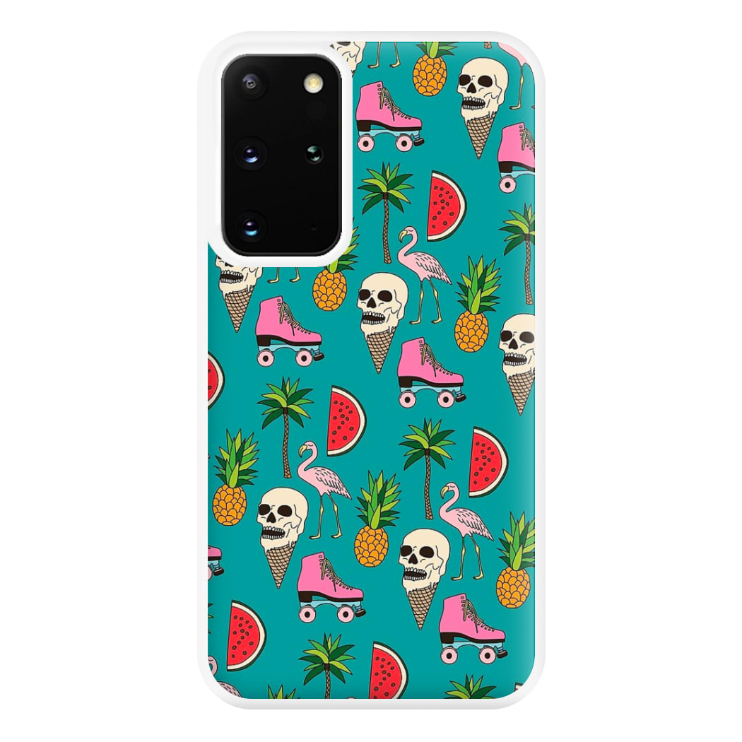 Skull Creams - Summer Pattern Phone Case for Galaxy S20 Plus