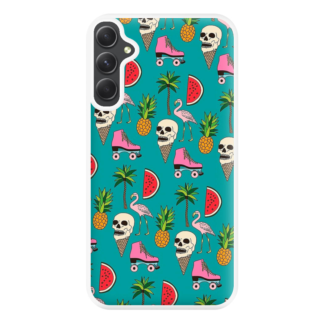 Skull Creams - Summer Pattern Phone Case for Galaxy A14