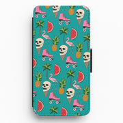 Skull Creams - Summer Pattern Flip Wallet Phone Case 1