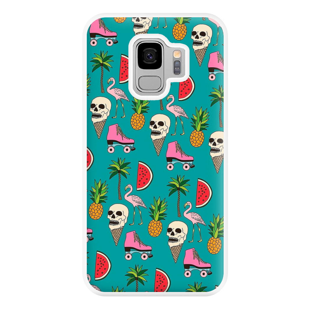 Skull Creams - Summer Pattern Phone Case for Galaxy S9 Plus