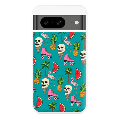 Skull Creams - Summer Pattern Phone Case for Google Pixel 8