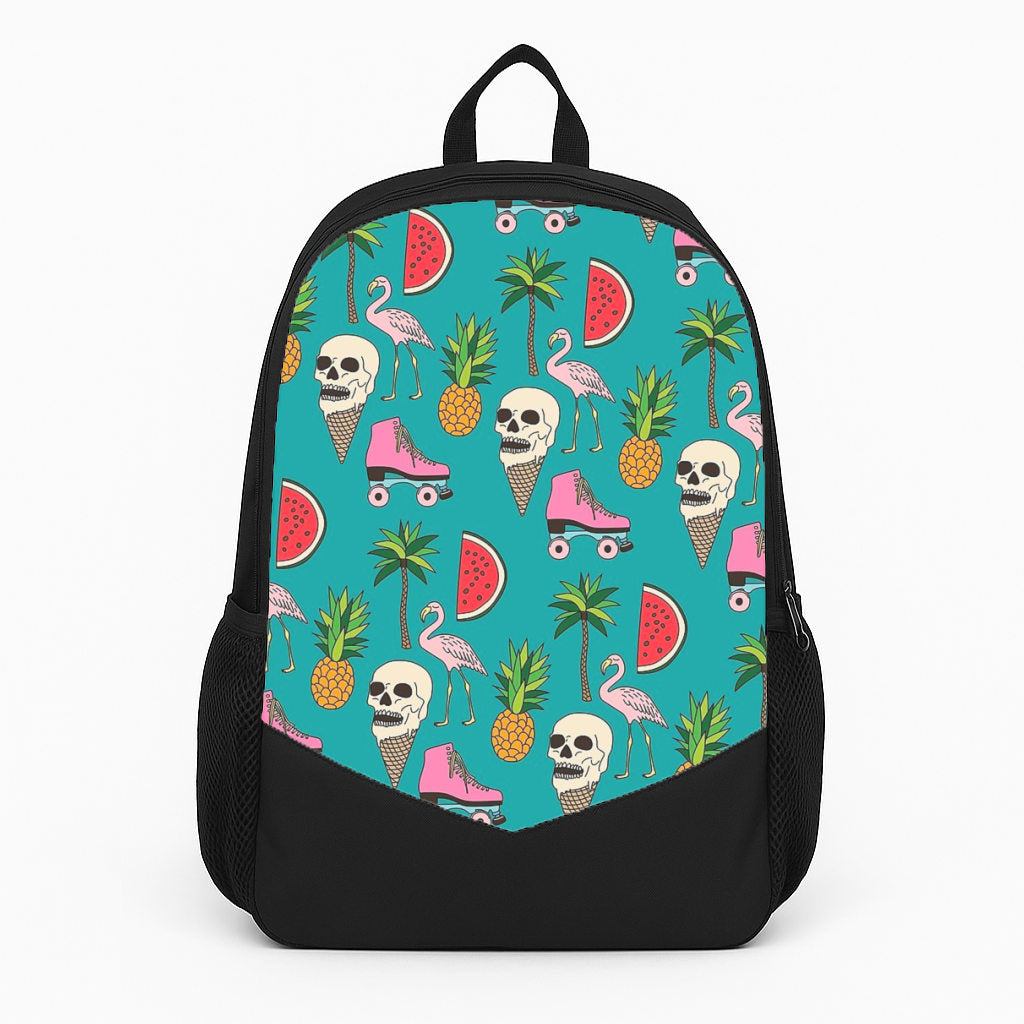 Skull Creams - Summer Pattern Large Backpack