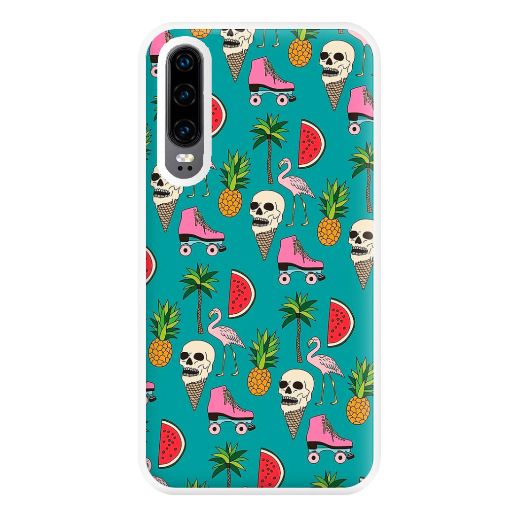 Skull Creams - Summer Pattern Phone Case for Huawei P30