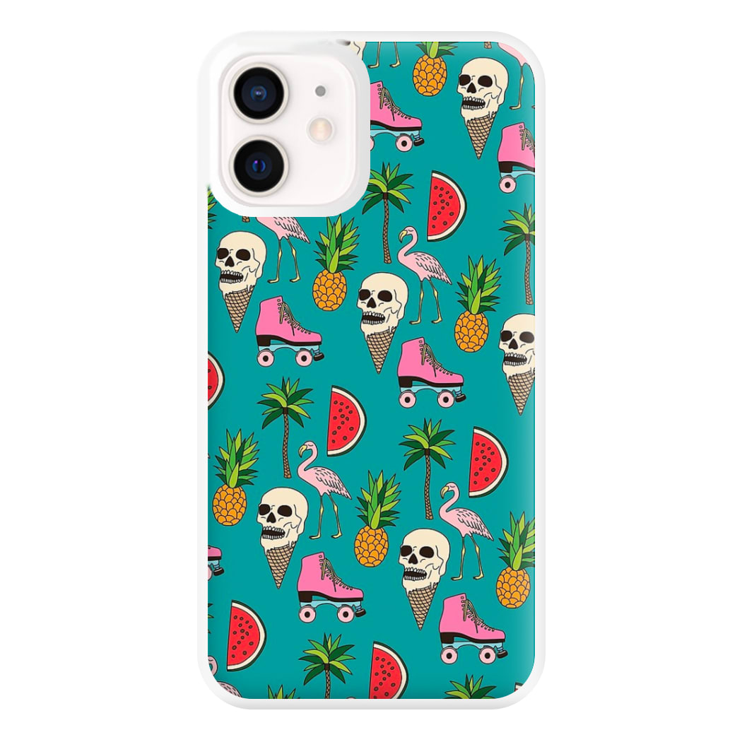 Skull Creams - Summer Pattern Phone Case for iPhone 13 Mini