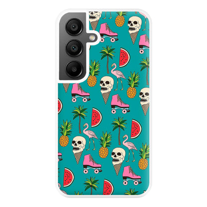 Skull Creams - Summer Pattern Phone Case for Galaxy A55