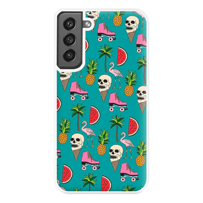 Skull Creams - Summer Pattern Phone Case for Galaxy S21FE