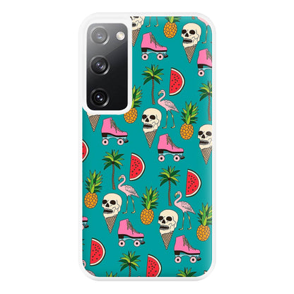 Skull Creams - Summer Pattern Phone Case for Galaxy S20