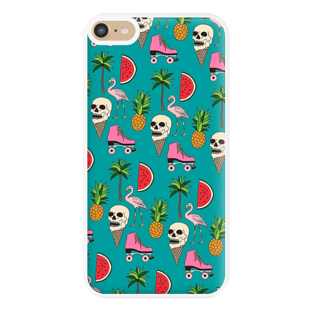 Skull Creams - Summer Pattern Phone Case for iPhone 6 Plus / 7 Plus / 8 Plus