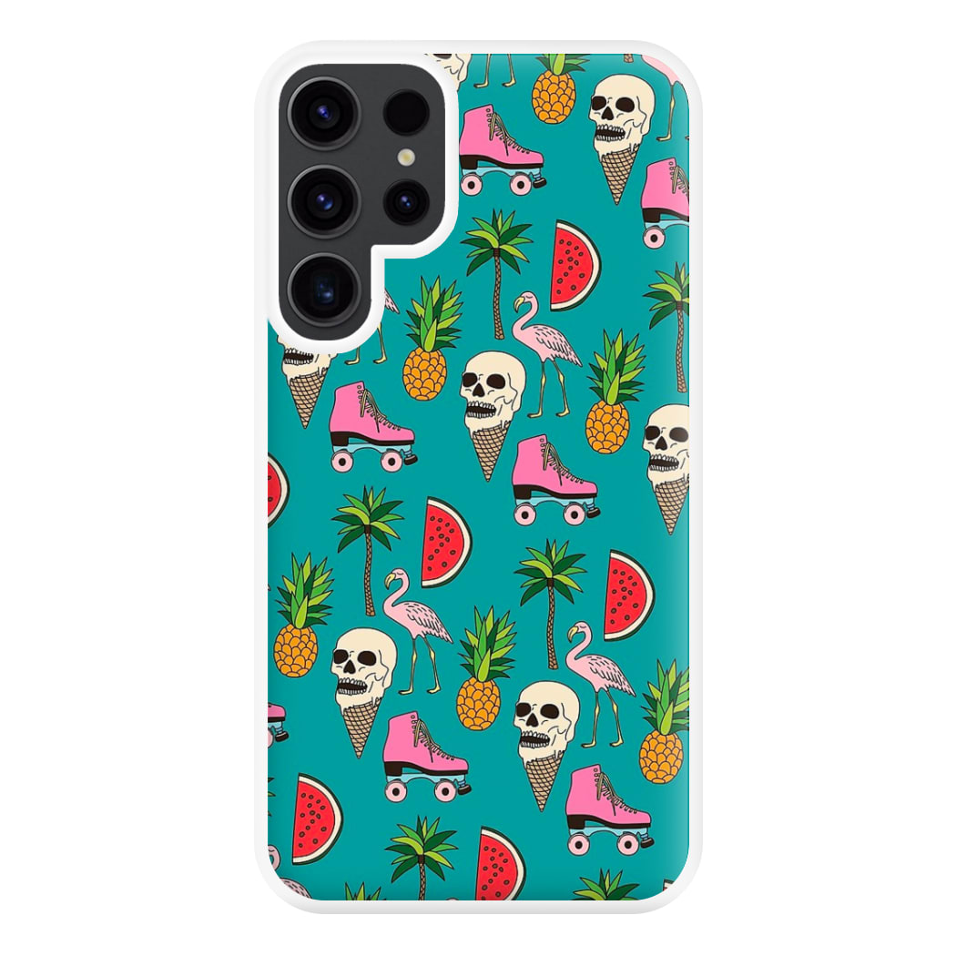 Skull Creams - Summer Pattern Phone Case for Galaxy S23 Ultra