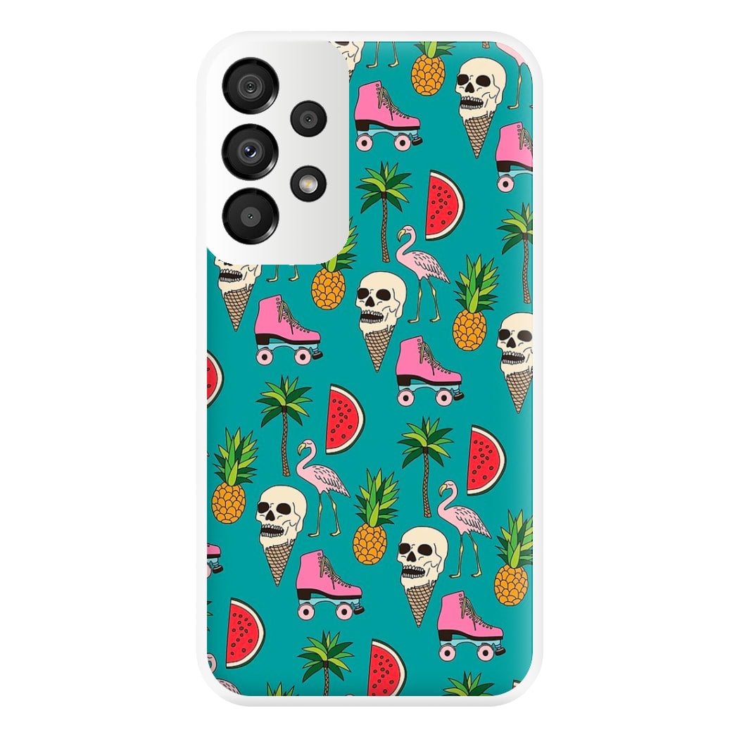 Skull Creams - Summer Pattern Phone Case for Galaxy A33