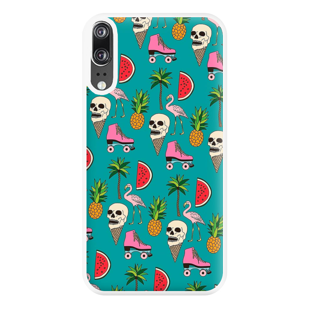 Skull Creams - Summer Pattern Phone Case for Huawei P20