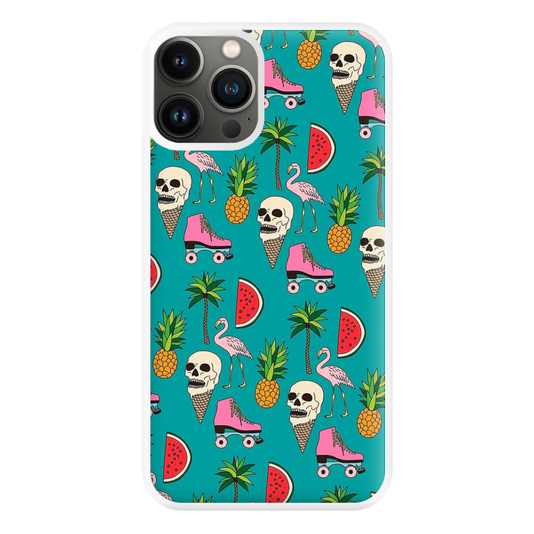 Skull Creams - Summer Pattern Phone Case for iPhone 13 Pro Max